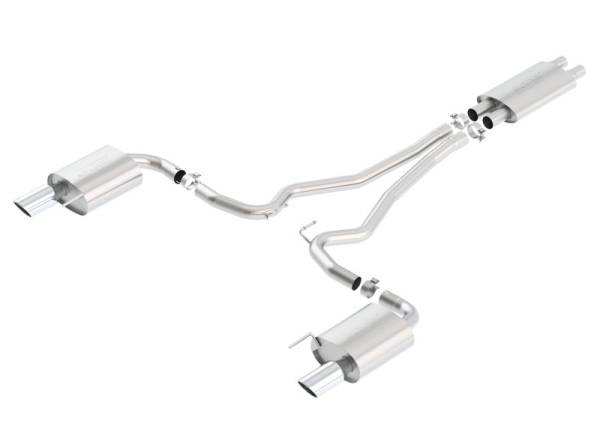 Borla - Borla Touring Cat-Back 15 Ford Mustang GT 5.0L V8 MT/AT 2.5in pipe 4in tip - 140589