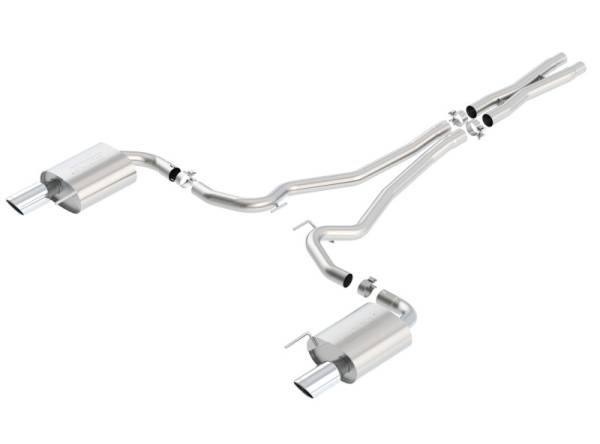 Borla - Borla S-Type Cat-Back 15-17 Ford Mustang GT 5.0L V8 MT/AT 2.5in pipe 4in tip - 140590