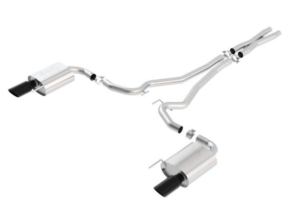 Borla - Borla Atak S Cat-Back 15-17 Ford Mustang GT 5.0L V8 MT/AT 2.5in pipe 4in tip (Black Chrome) - 140591BC