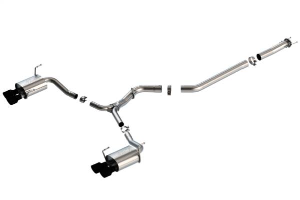 Borla - Borla 15-19 Subaru WRX/STI 2.5L Turbo 3in S-Type Catback Exhaust - 2.5in Black Chrome Tips - 140595CB