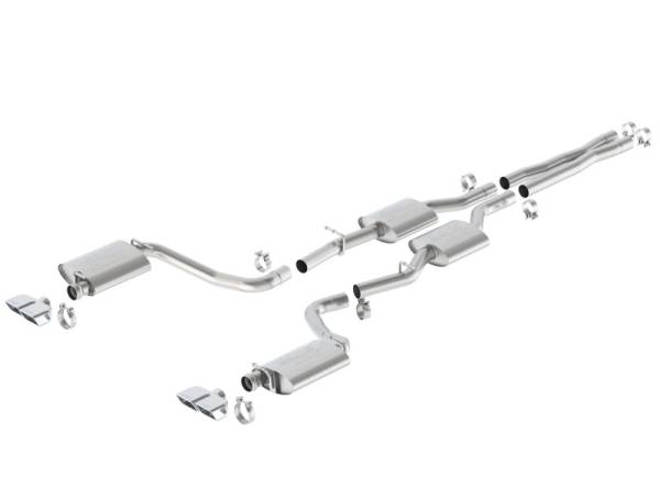 Borla - Borla 15-16 Dodge Challenger R/T 5.7L Dual Rectangle Angle Cut Dual Split Rear Exit ATAK Exhaust - 140628