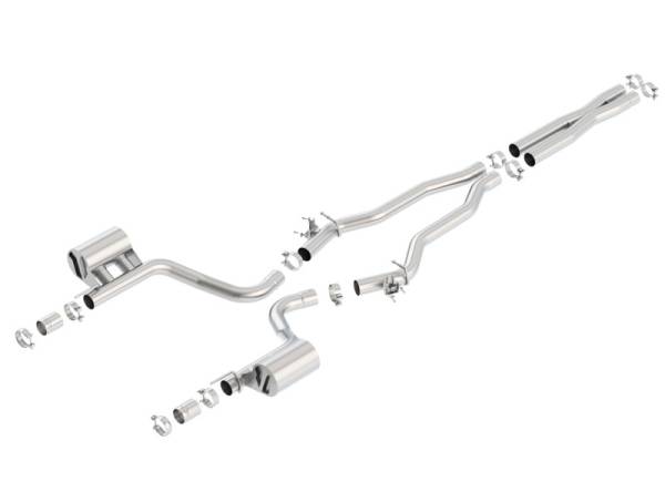 Borla - Borla 15-16 Dodge Charger Hellcat 6.2L V8 ATAK Catback Exhaust w/ Valves No Tips Factory Valance - 140669