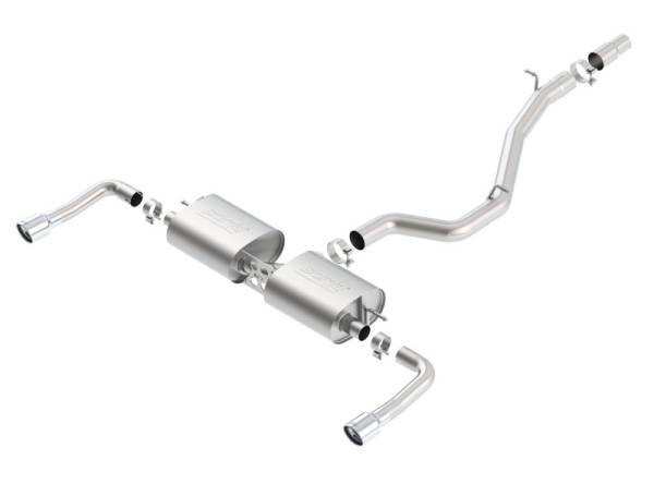 Borla - Borla 14-16 Audi A3 Quattro 2.0L Turbo AT/MT RWD 4DR S-Type Cat-Back Exhaust Single Split Rear Exit - 140682