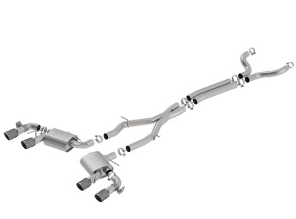 Borla - Borla 17-18 Chevrolet Camaro ZL1 6.2L V8 Atak Catback Exhaust w/ Dual Mode Valves CF Black Anod - 140727CFBA