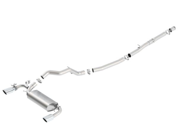 Borla - Borla 16-17 Ford Focus RS 2.3L MT Round Angle-Cut Tips Split Rear Exit ATAK Catback Exhaust - 140730