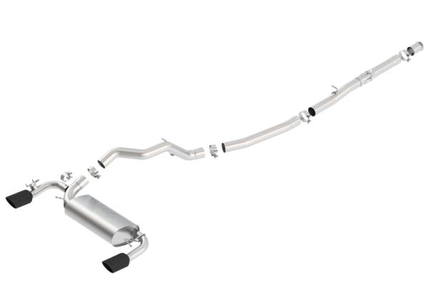 Borla - Borla 16-18 Ford Focus RS 2.3L MT AWD ATAK Catback Exhaust w/ Black Chrome Tip - 140730BC