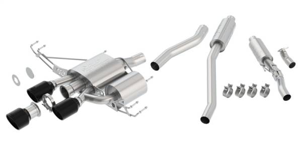 Borla - Borla 17-18 Honda Civic Type-R FK8 ATAK Cat-Back Exhaust w/ Ceramic Black Tips - 140738CB