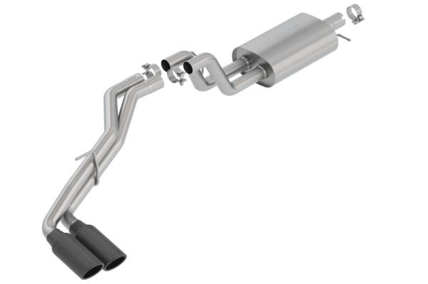 Borla - Borla 2019 Ford Ranger XL/XLT/Lariat 2.3L 2/4WD WB S-Type Catback Exhaust w/ Dual Blk Chrome Tips - 140789BC