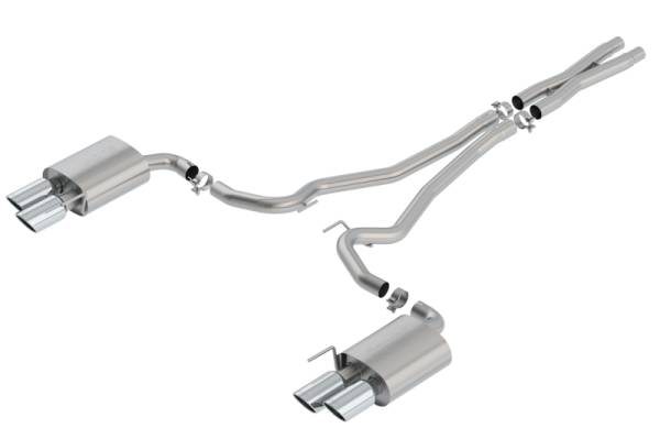 Borla - Borla S-Type Cat Back 18-20 Ford Mustang GT Convertible 2.5in pipe 4in tip - 140807