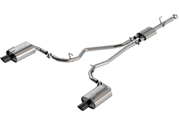 Borla - Borla 2020 Ford Explorer Limited Ecoboost 2.3L 2.25in S-type Exhaust - Black Chrome Tips - 140825BC