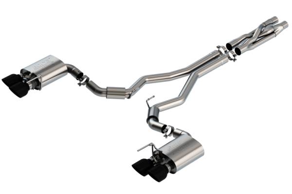 Borla - Borla 2020 Ford GT500 5.2L AT 3in ATAK CatBack Exhaust w/ Black Chrome Tips - 140837BC