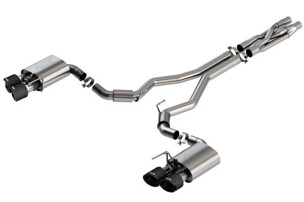 Borla - Borla 2020 Ford GT500 5.2L AT 3in ATAK CatBack Exhaust w/ Carbon Fiber Tips - 140837CF