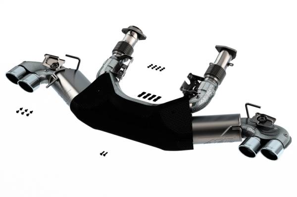 Borla - Borla 2020 Chevrolet Corvette C8 6.2L ATAK 3in Exhaust System Dual Round A/C Tips 4inx 4.75in - 140839