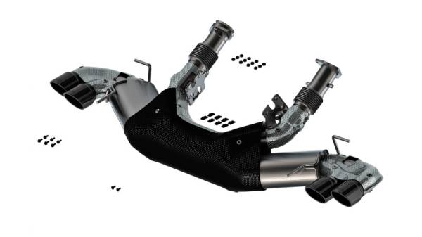 Borla - Borla 20-24 Chevy Corvette 6.2L V8 AT w/o NPP 3in S-Type Catback Exhaust - Black Chrome Tips - 140840BC