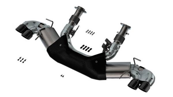 Borla - Borla 20-23 Chevy Corvette 6.2L V8 AT w/o NPP 3in ATAK Catback Exhaust - Black Chrome Tips - 140841BC