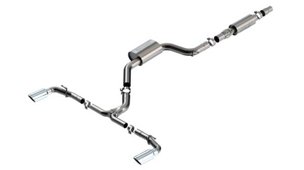 Borla - Borla 22-23 Volkswagen Golf GTI 2.0L AT/MT 3inch S-Type Cat-Back Exhaust - 4in Split Single Tips - 140883