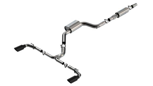 Borla - Borla 22-23 Volkswagen Golf GTI 2.0L AT/MT 3inch S-Type Cat-Back Exhaust - 4in Black Chrome Tips - 140883BC