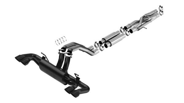 Borla - Borla 21-22 Jeep Wrangler Rubicon 392 6.4L V8 AT 4WD 4DR ATAK Cat-Back Exhaust - Coated Black - 140893CB