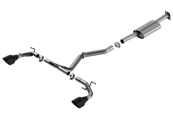 Borla - Borla 22-23 Subaru BRZ/Toyota GR86 2.4L RWD AT/MT S-Type Catback Exhaust - Black Chrome Tips - 140909BC