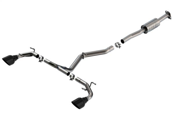 Borla - Borla 22-23 Subaru BRZ/Toyota GR86 2.4L RWD AT/MT ATAK Catback Exhaust - Black Chrome Tips - 140910BC