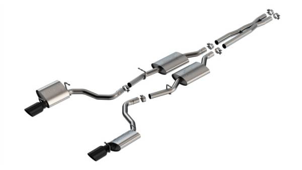 Borla - Borla 19-23 Dodge Charger GT 3.6L V6 RWD ATAK Catback Exhaust - Black Chrome Tips - 140918BC