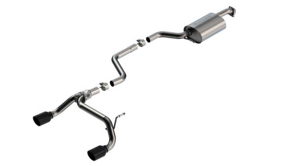 Borla - Borla 18-23 Suzuki Jimny 1.4L AT/MT 4WD 2DR 2in S-Type Catback Exhaust - Black Chrome Tips - 140923BC