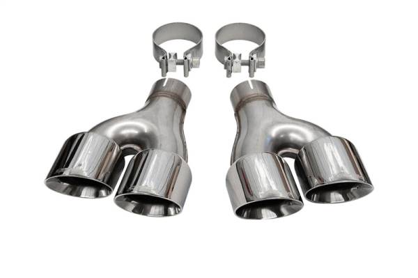 Corsa Performance - Corsa 11-21 Jeep Grand Cherokee Twin 2.5in Inlet / 4in Outlet Polished Pro-Series Tip Kit - 14068