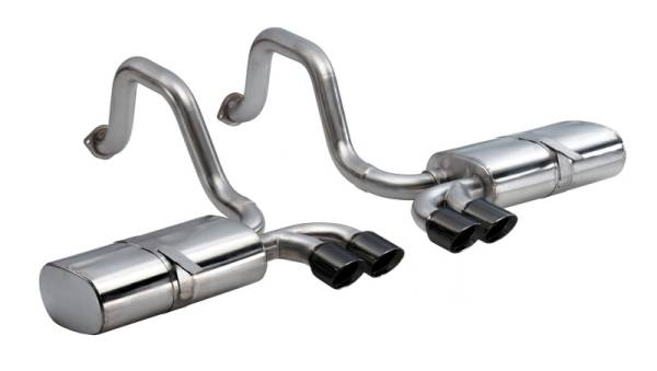 Corsa Performance - Corsa 97-04 Chevrolet Corvette C5 Z06 5.7L V8 Black Sport Axle-Back Exhaust - 14111BLK