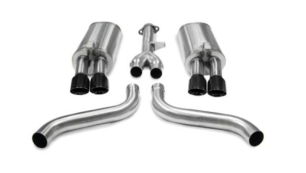 Corsa Performance - Corsa 86-91 Chevrolet Corvette C4 5.7L V8 L98 Black Sport Cat-Back Exhaust - 14115BLK