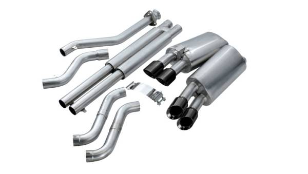 Corsa Performance - Corsa 92-95 Chevrolet Corvette C4 5.7L V8 LT1 Sport Cat-Back Exhaust w/ Twin 3.5in Black Tips - 14116BLK