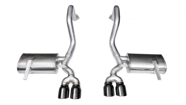 Corsa Performance - Corsa 97-04 Chevrolet Corvette C5 Z06 5.7L V8 Xtreme Axle-Back Exhaust w/ Black Tips - 14132BLK