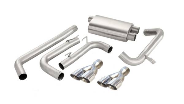 Corsa Performance - Corsa 98-02 Chevrolet Camaro Convertible Z28 5.7L V8 LS1 Polished Sport Cat-Back Exhaust - 14143