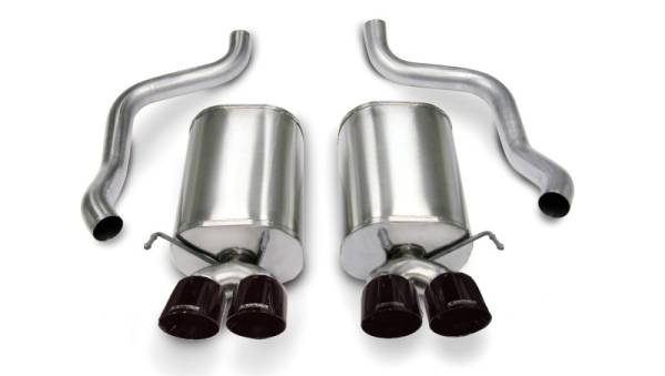 Corsa Performance - Corsa 05-08 Chevrolet Corvette C6 6.0L V8 Black Sport Axle-Back Exhaust - 14169BLK