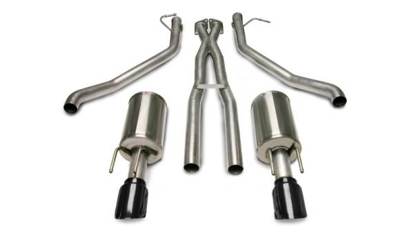 Corsa Performance - Corsa 05-06 Pontiac GTO 6L V8 2.5in Sport Cat-Back Exhaust + XPipe w/Dual Exit Single 4in BlackTips - 14189BLK