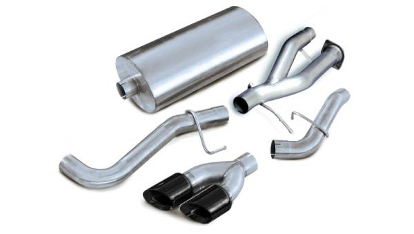 Corsa Performance - Corsa Sport Cat-Back Exhaust w/Black Twin 4in Tips 02-06 Cadillac Escalade 6.0L V8 - 14220BLK