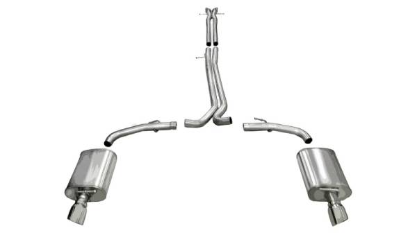 Corsa Performance - Corsa 10-13 Ford Taurus SHO 3.5L V6 Turbo Polished Sport Cat-Back Exhaust - 14315