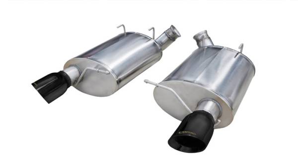 Corsa Performance - Corsa 11-12 Ford Mustang Shelby GT500 5.4L V8 Black Sport Axle-Back Exhaust - 14320BLK