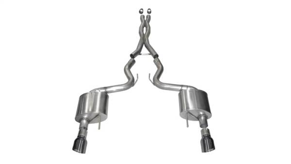 Corsa Performance - Corsa 15-17 Ford Mustang GT Coupe 5.0L 3in Xtreme Cat-Back Exhaust Dual Rear Exit w/ Gun Metal Tips - 14328GNM