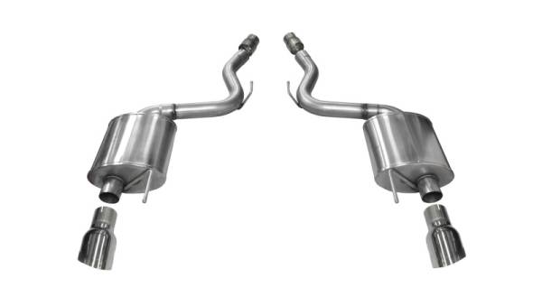 Corsa Performance - Corsa 2015 Ford Mustang GT 5.0 3in Axle Back Exhaust Polish Dual Tips (Touring) - 14329