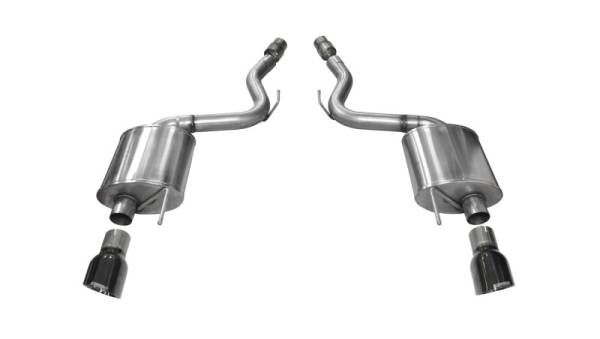 Corsa Performance - Corsa 2015 Ford Mustang GT 5.0 3in Axle Back Exhaust Black Dual Tips (Touring) - 14329BLK