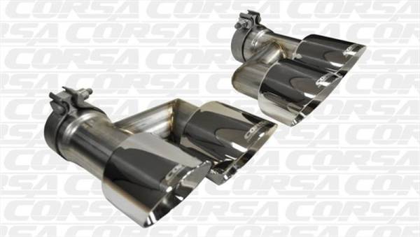 Corsa Performance - Corsa 15-16 Ford Mustang GT 5.0 Polish Quad Tips Kit - 14333