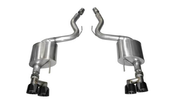 Corsa Performance - Corsa 15-16 Ford Mustang GT 5.0 3in Axle Back Exhaust Black Quad Tips (Sport) - 14334BLK