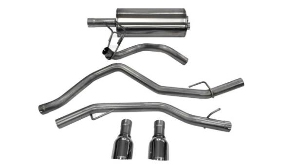 Corsa Performance - Corsa 09-14 Dodge Ram 1500 4.7L Quad/Crew Cab/Short Bed Polished Dual Exit Cat-Back Exhaust - 14405