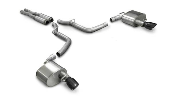 Corsa Performance - Corsa 05-10 Dodge Charger SRT-8 6.1L V8 Black Xtreme Cat-Back Exhaust - 14440BLK