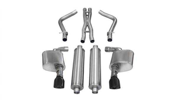 Corsa Performance - Corsa 12-13 Dodge Charger SRT-8 6.4L V8 Black Xtreme Cat-Back Exhaust - 14464BLK