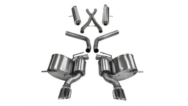 Corsa Performance - Corsa 12-14 Jeep Grand Cherokee 6.4L V8 Polished Sport Cat-Back Exhaust - 14466