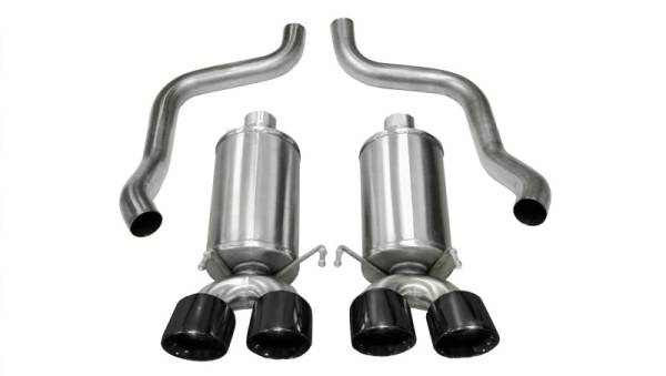 Corsa Performance - Corsa 05-08 Chevrolet Corvette C6 6.0L V8 Black Xtreme Axle-Back Exhaust - 14469BLK