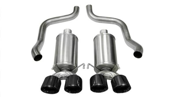 Corsa Performance - Corsa Black Xtreme Axle-Back Exhaust w/Dual Black 3.5in Tips 09-13 Chevrolet Corvette C6 6.2L V8 - 14470BLK