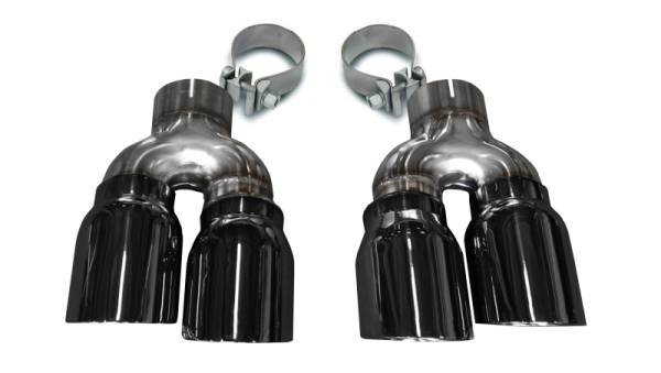 Corsa Performance - Corsa 16-18 Cadillac ATS 3.6T 4in Inlet / 4in Outlet Twin Black Tip Kit (For Corsa Exhaust Only) - 14479BLK