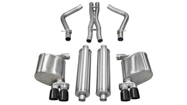 Corsa Performance - Corsa 11-13 Dodge Charger R/T 5.7L V8 Black Xtreme Cat-Back Exhaust - 14522BLK